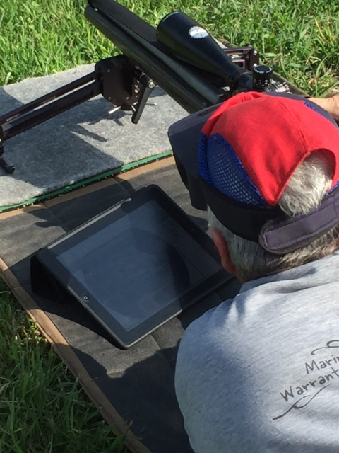 F-Class using tablet to view shot location and score